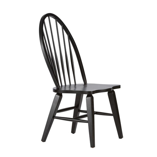 Hearthstone Windsor Back Side Chair, W25 x D25 x H41, Black