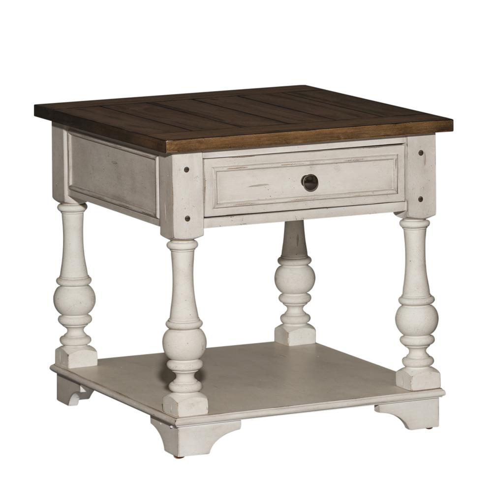 Morgan Creek End Table, W24 x D26 x H24, White