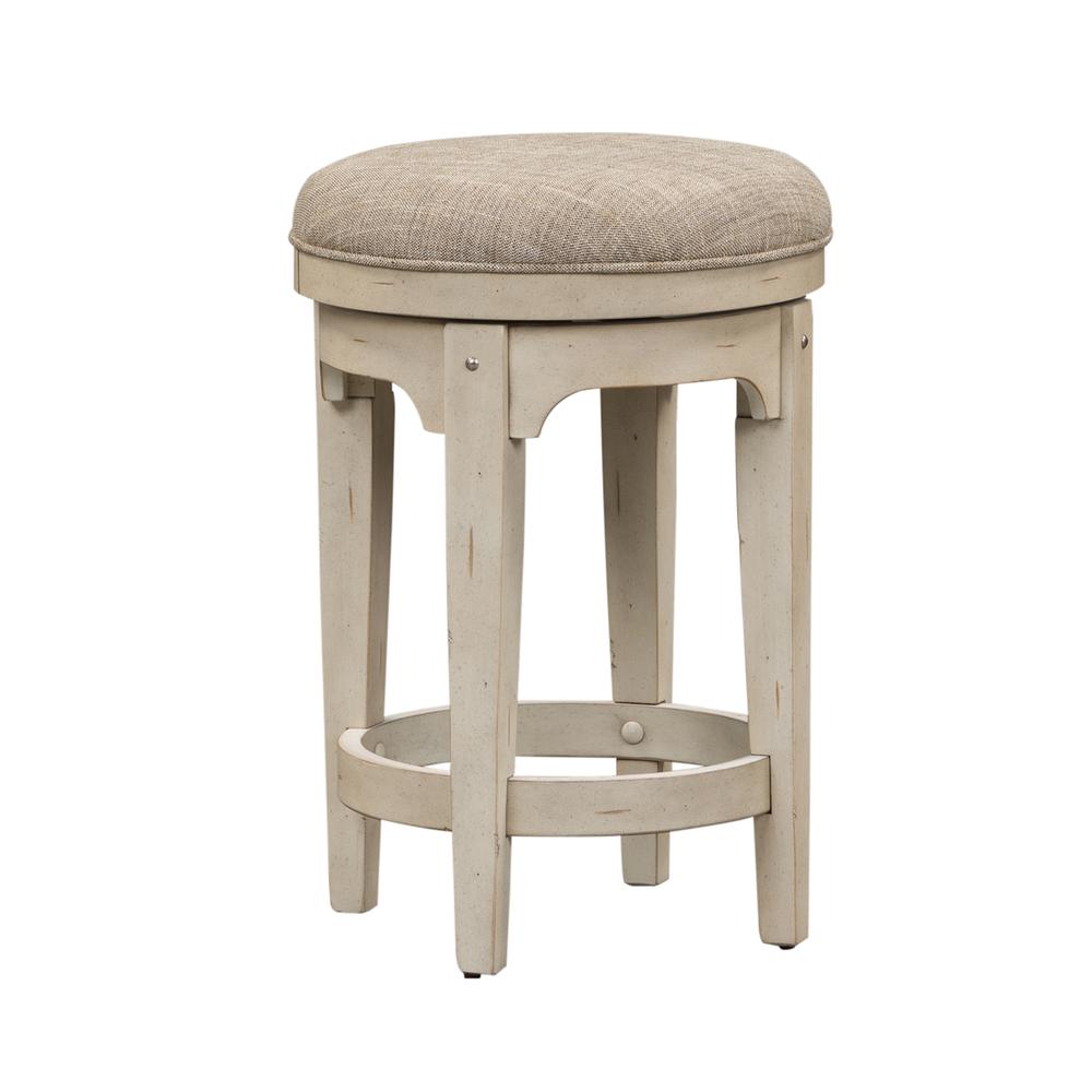 Morgan Creek Console Swivel Stool, W17 x D17 x H25, White