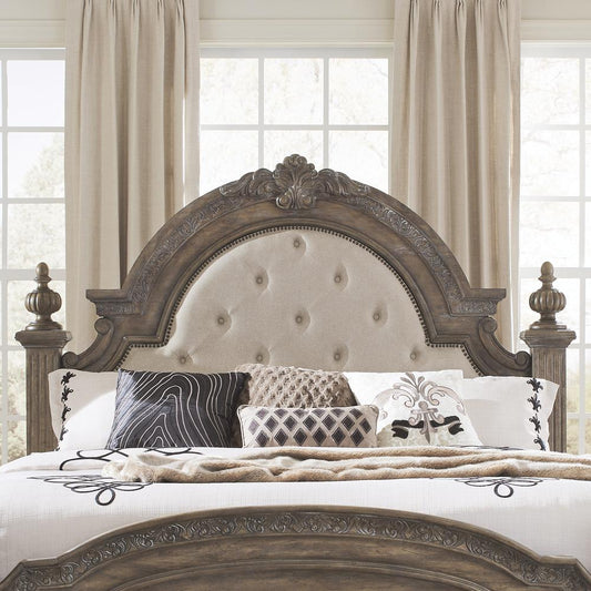 Queen Uph Poster Headboard Traditional Brown