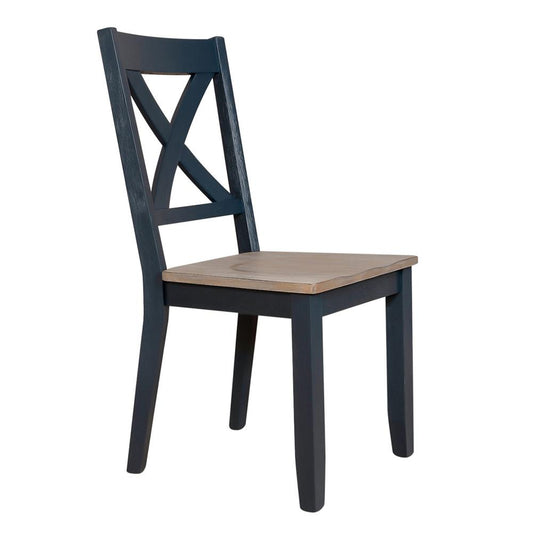 Lakeshore X back side chair in navy