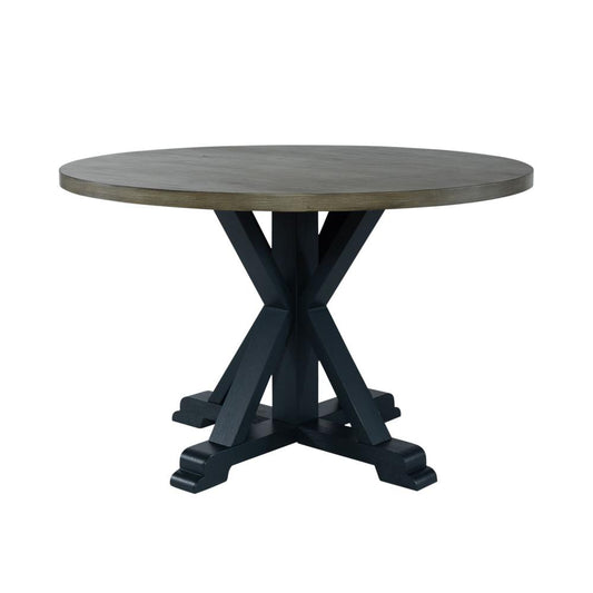 Single Pedestal Table- Navy