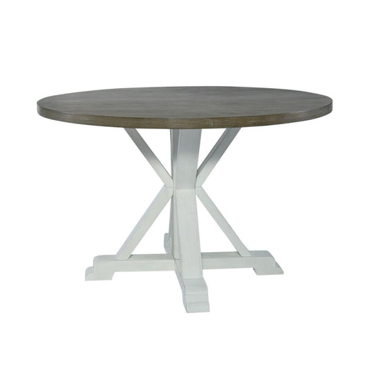 Single Pedestal Table- White