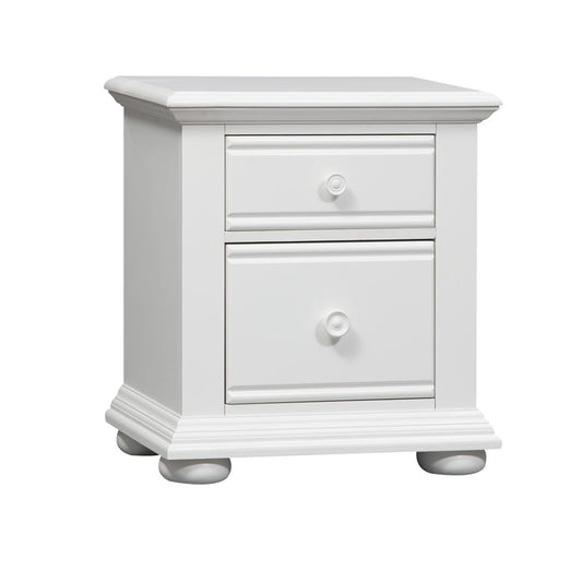 Summer House 2-Drawer Night Stand, 24" x 17" x 27", Oyster White