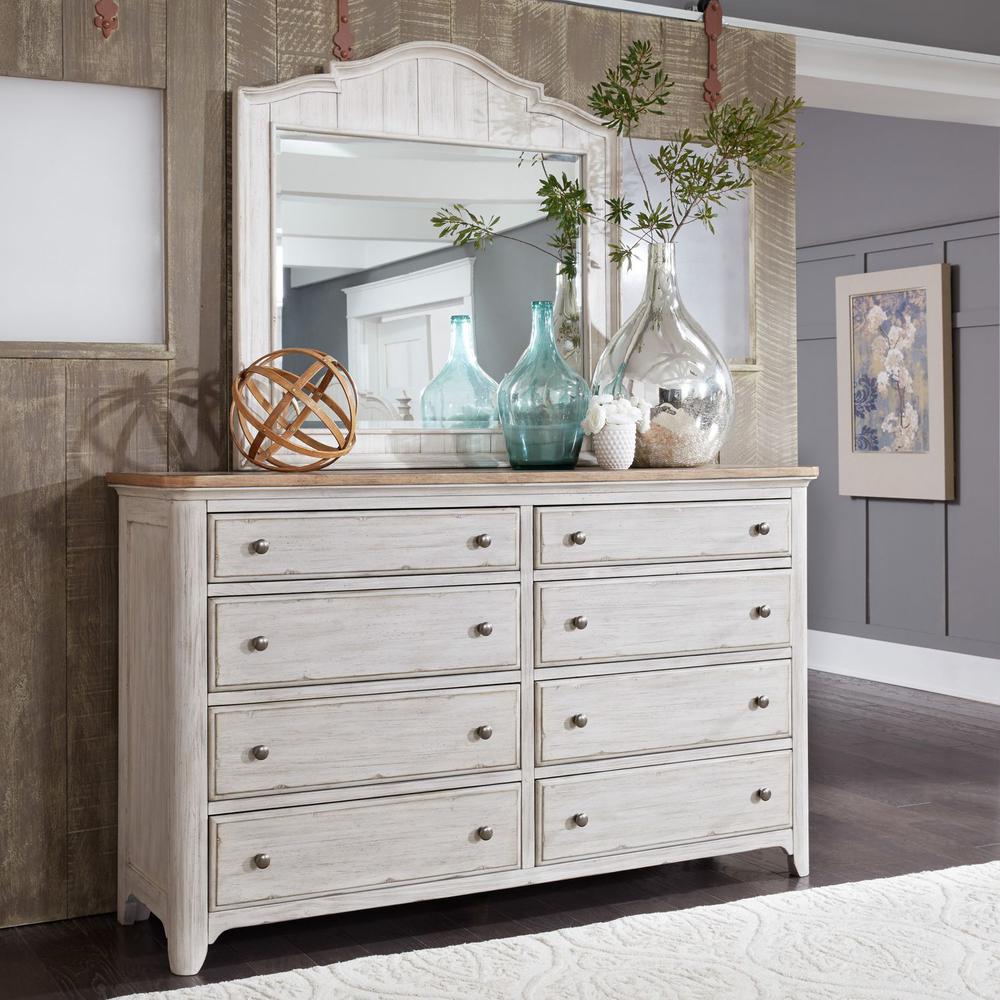 Farmhouse Reimagined Dresser & Mirror, W66 x D21 x H82, White