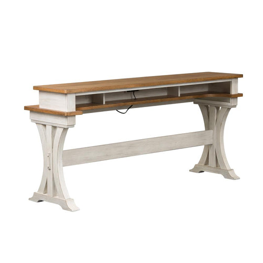 Farmhouse Reimagined Console Bar Table, W76 x D22 x H36, White