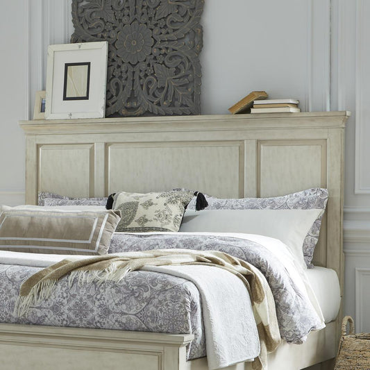 High Country, King Panel Headboard, Antique White