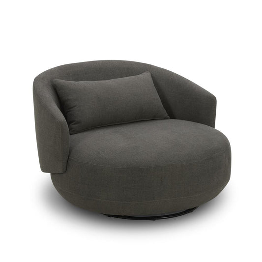 Uph Swivel Cuddler Chair - Charcoal Eclectic Multi