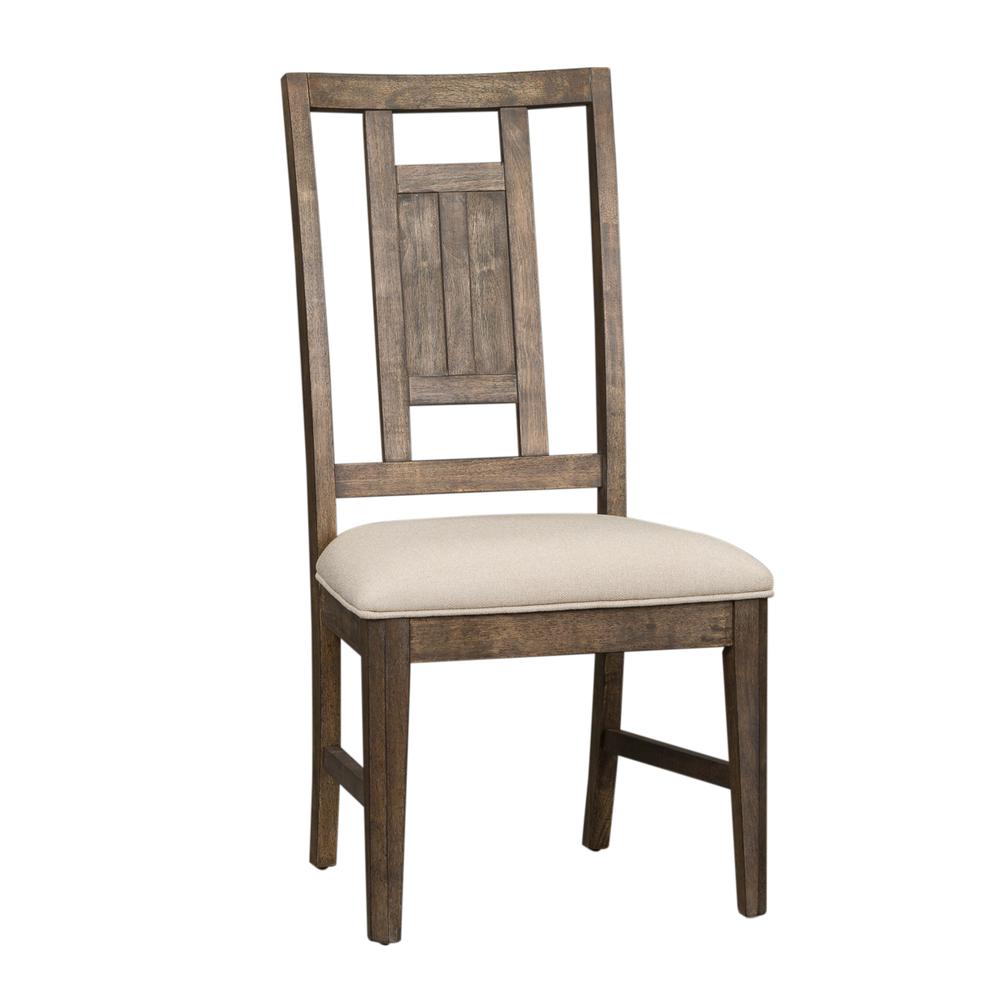 Artisan Prairie Lattice Back Side Chair, W22 x D24 x H42, Dark Brown