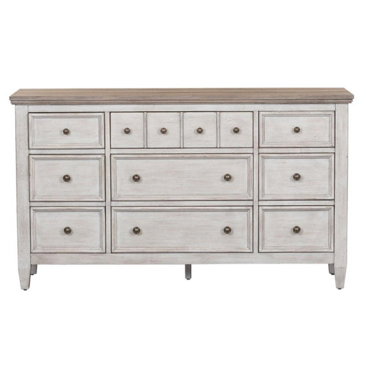 Heartland 9 Drawer Dresser, Antique White