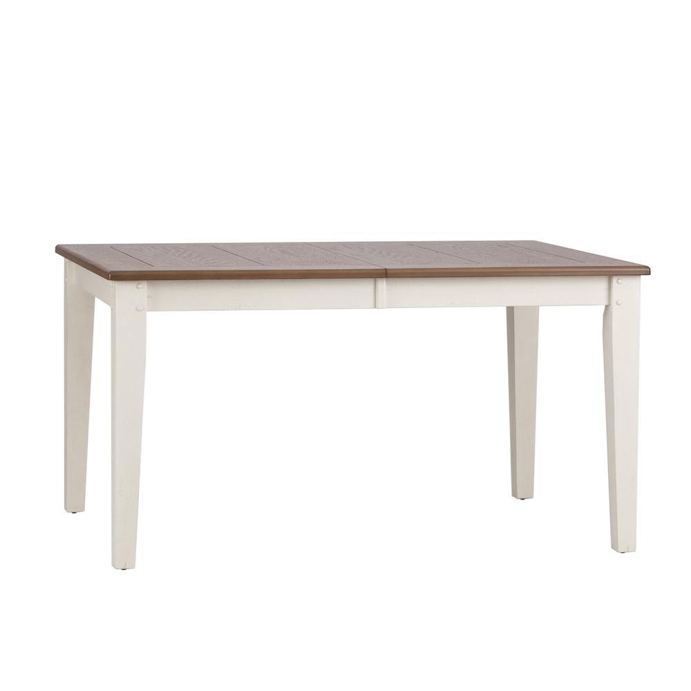 Rectangular Leg Table Transitional White