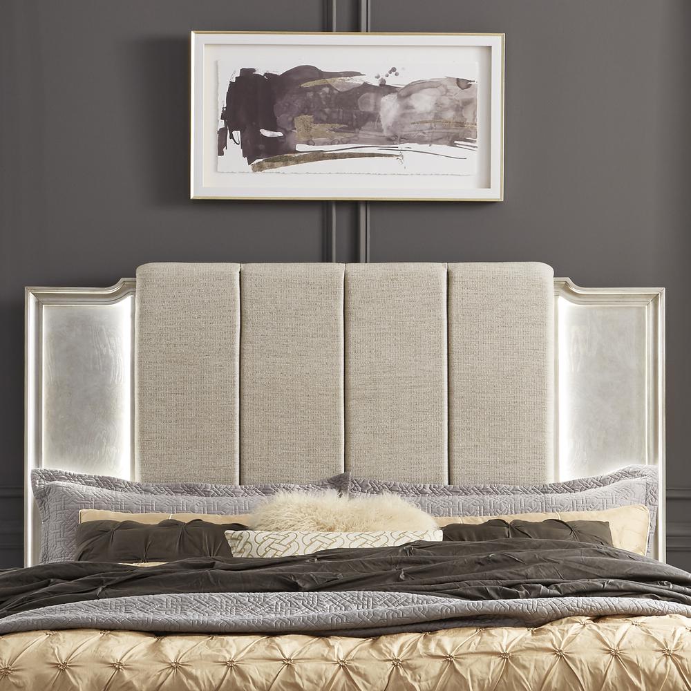 Queen Uph Panel Headboard Contemporary Grey