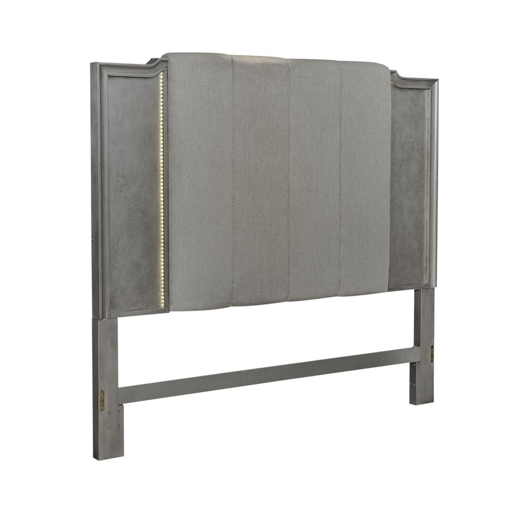 King Uph Panel Headboard Contemporary Grey