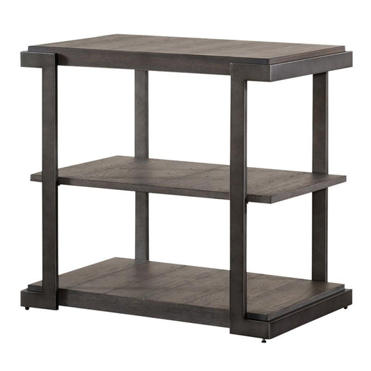 Modern View Tiered End Table, Gray