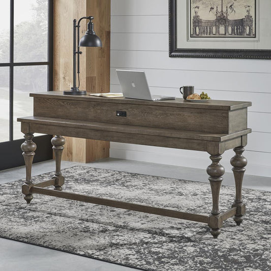 Liberty Furniture Americana Farmhouse Console Bar Table - Dusty Taupe