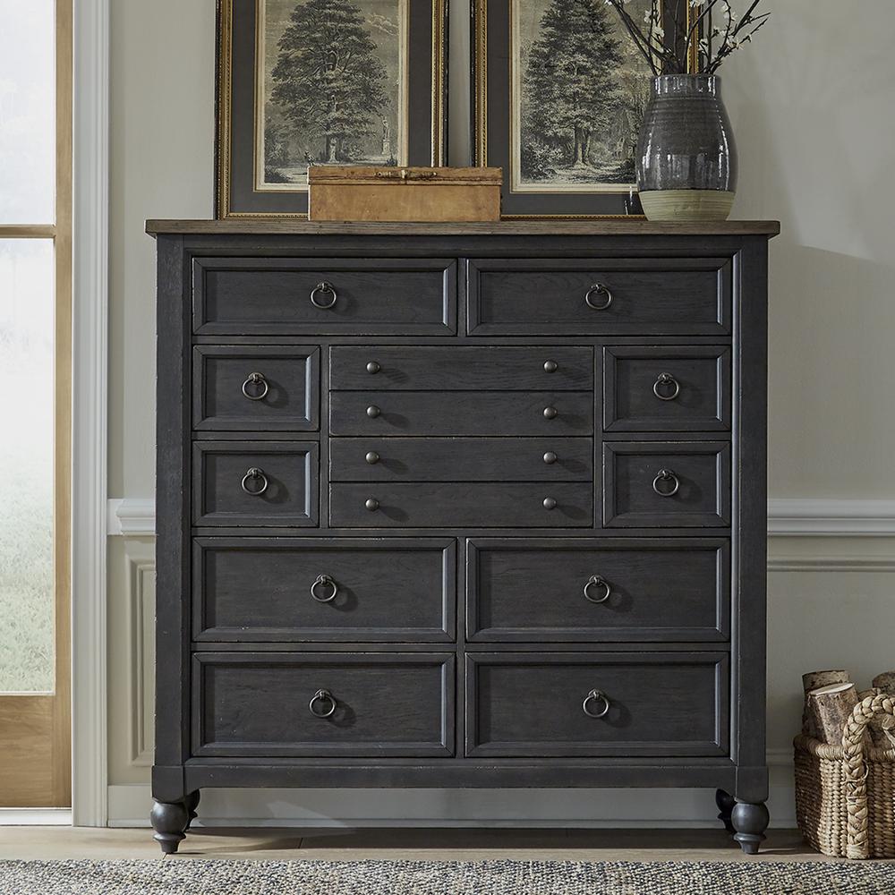 12 Drawer Chesser - Black Traditional Multi