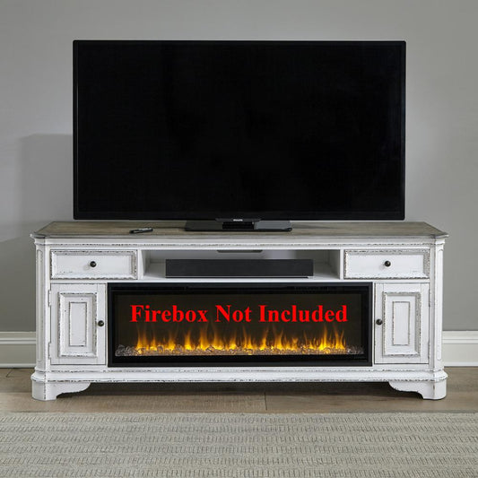 82 Inch Fireplace TV Console Transitional Multi