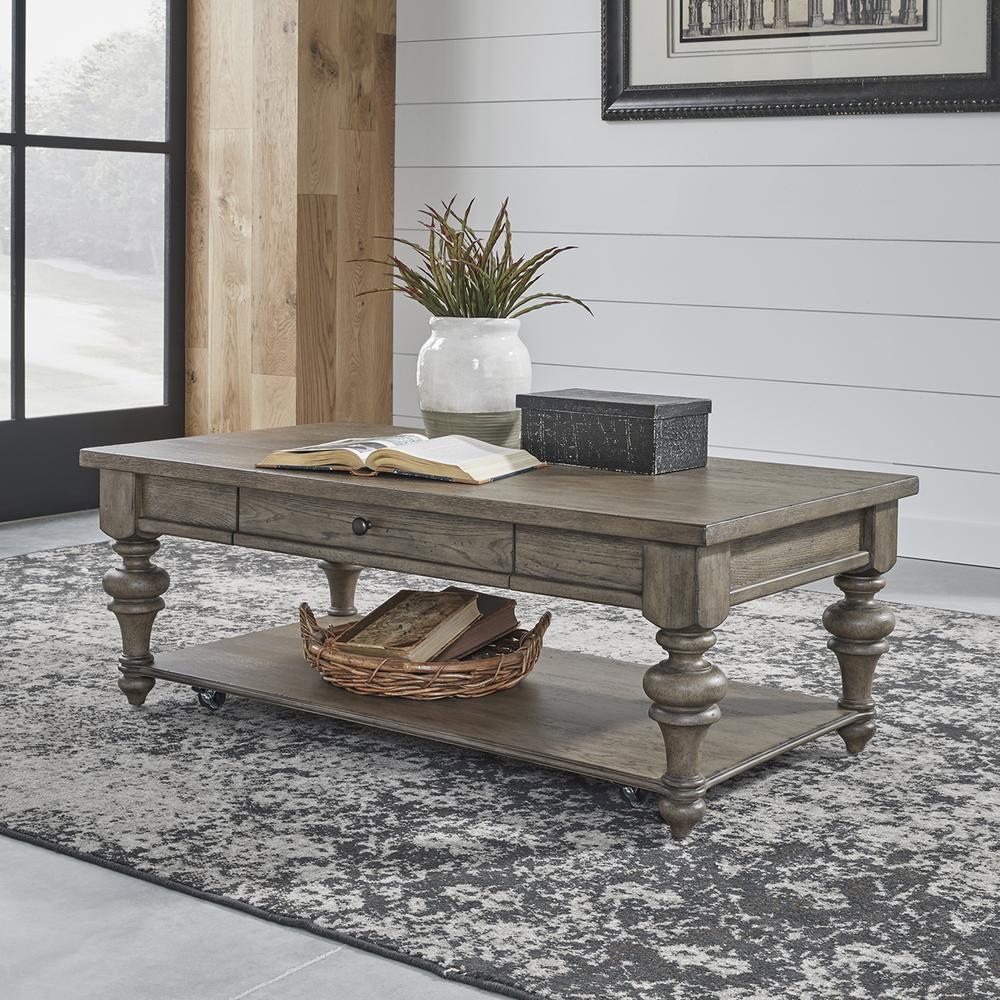 Liberty Furniture Americana Farmhouse Rectangular Cocktail Table