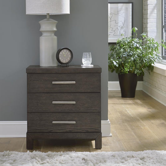 Modern Mix Nightstand with Charging Station