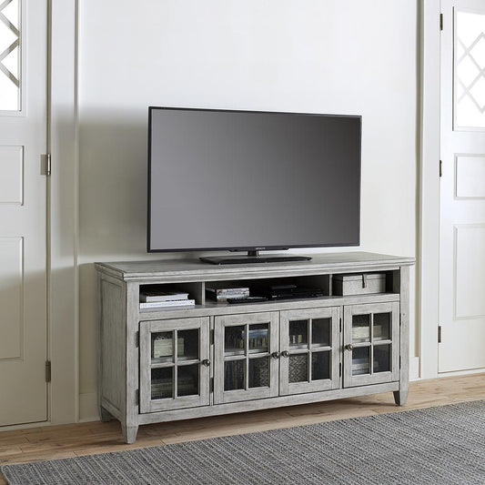 Entertainment TV Stand Farmhouse White