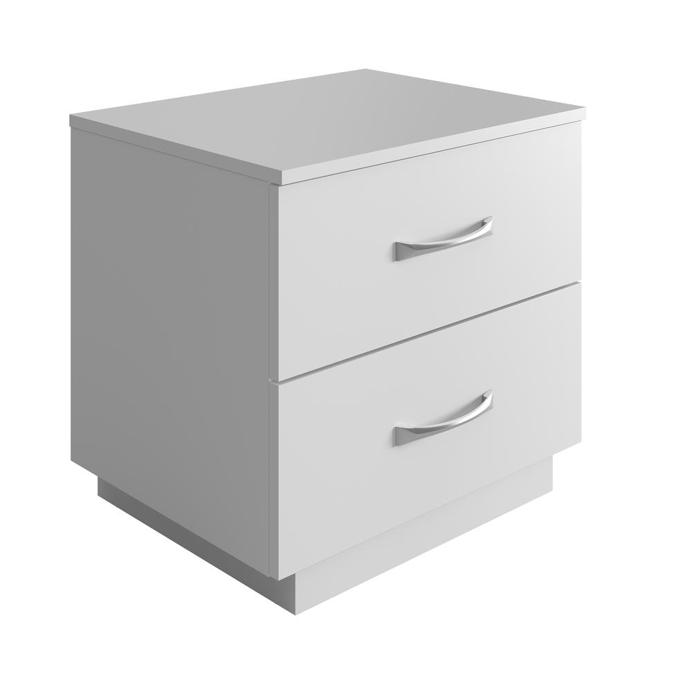 Hamilton Double Drawer Nightstand, White