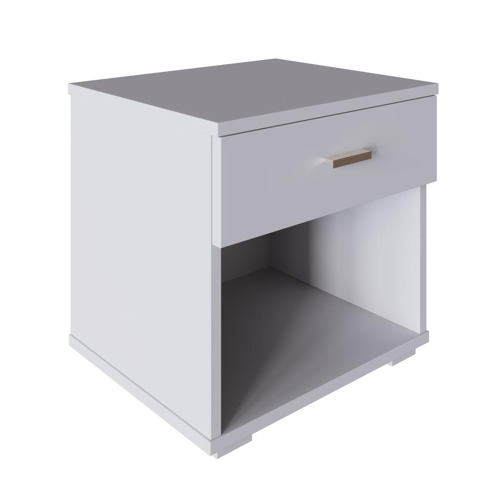 Novara Single Drawer Nightstand, White