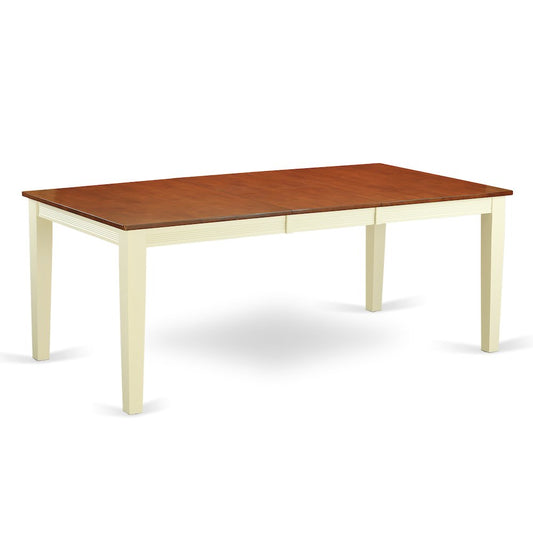 Quincy  Rectangular  Dining  Table  40"x78"  in  Buttermilk  &  Cherry  Finish