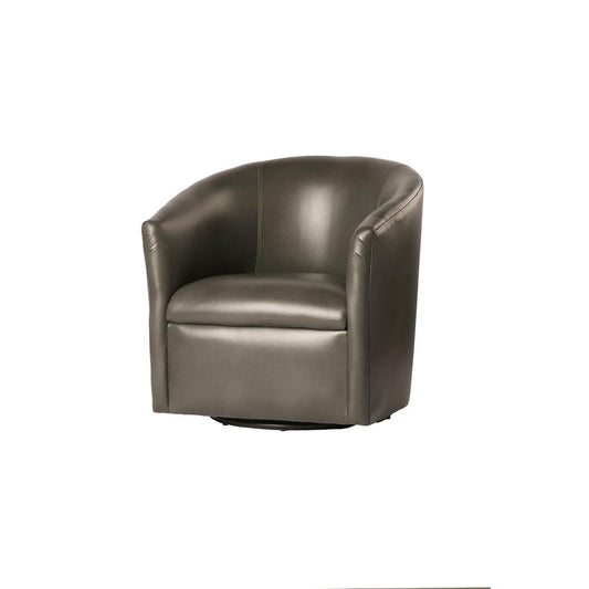 Draper Pewter Swivel Chair