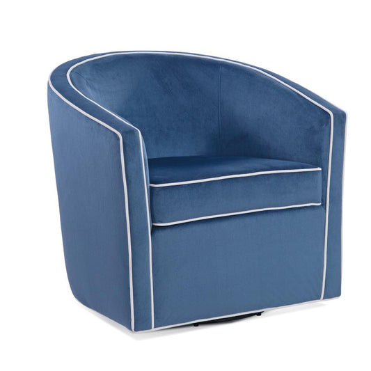 Keely Blue Swivel Chair