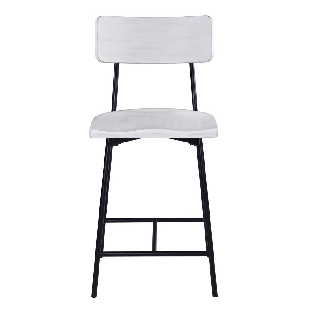 Bari Wood and Metal Modern Counter Stool