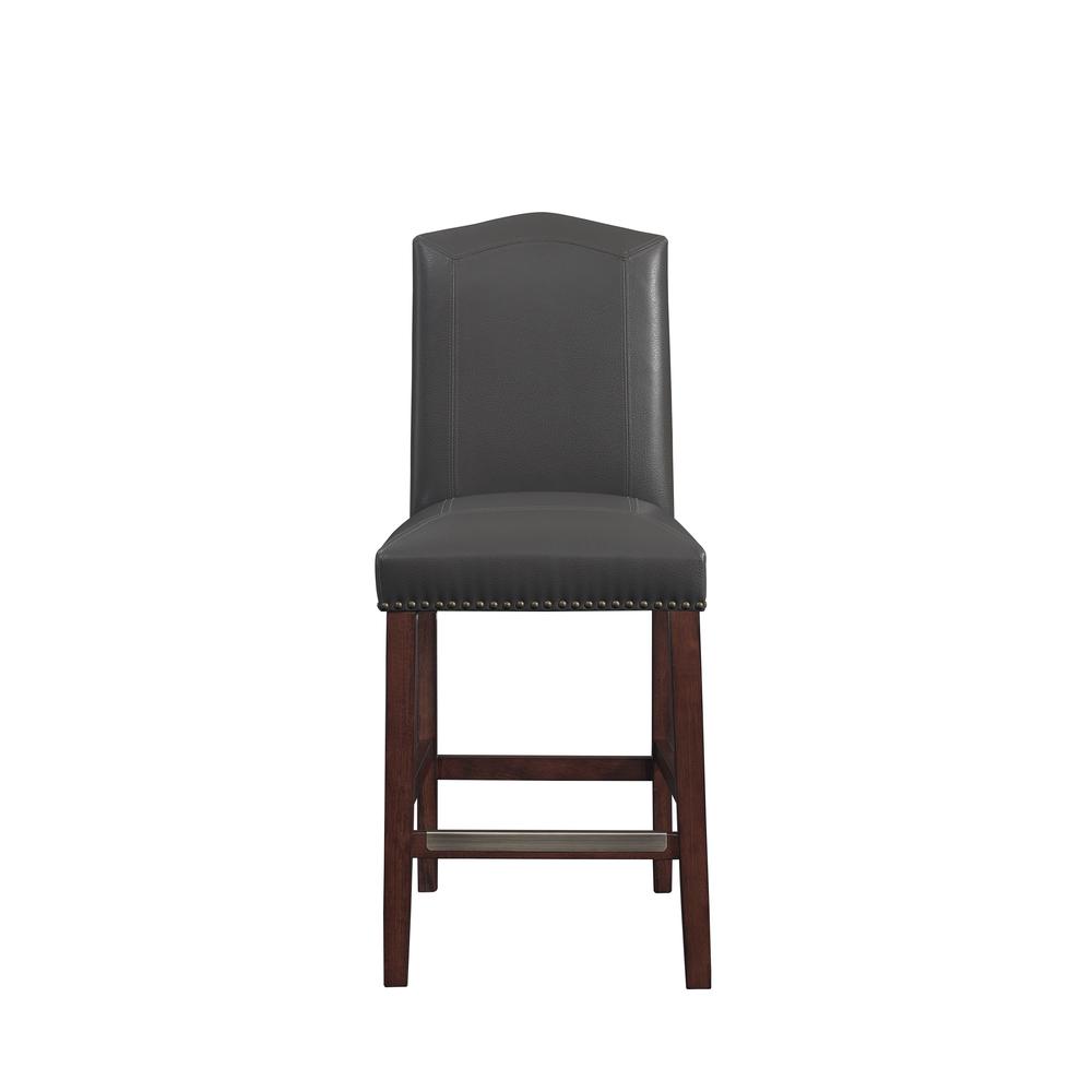 Carteret Gray Faux Leather Counter Stool