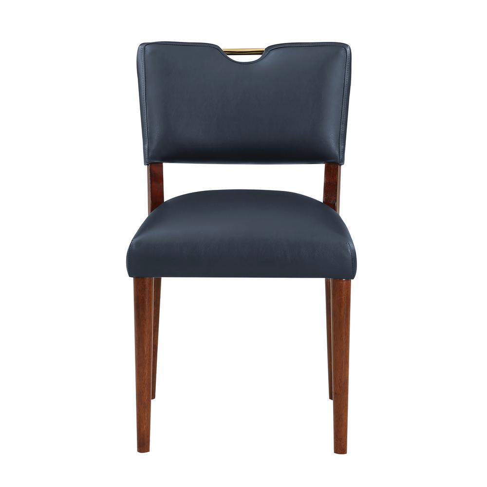 Bonito Midnight Blue Faux Leather Dining Chair - Set of 2