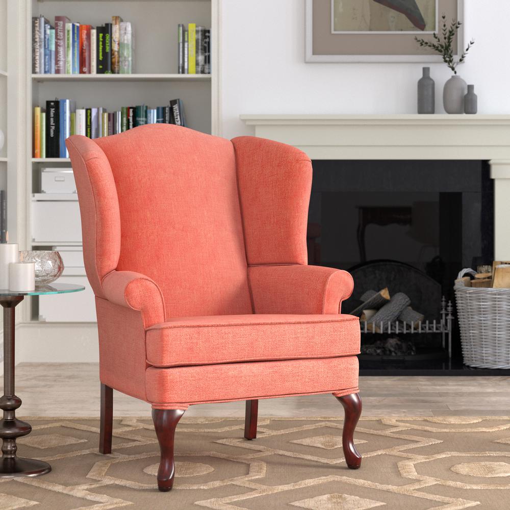 Crawford Coral Wing Back Chair