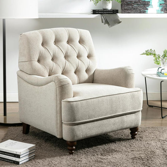 Bingham Tufted Arm Chair - Sea Oat