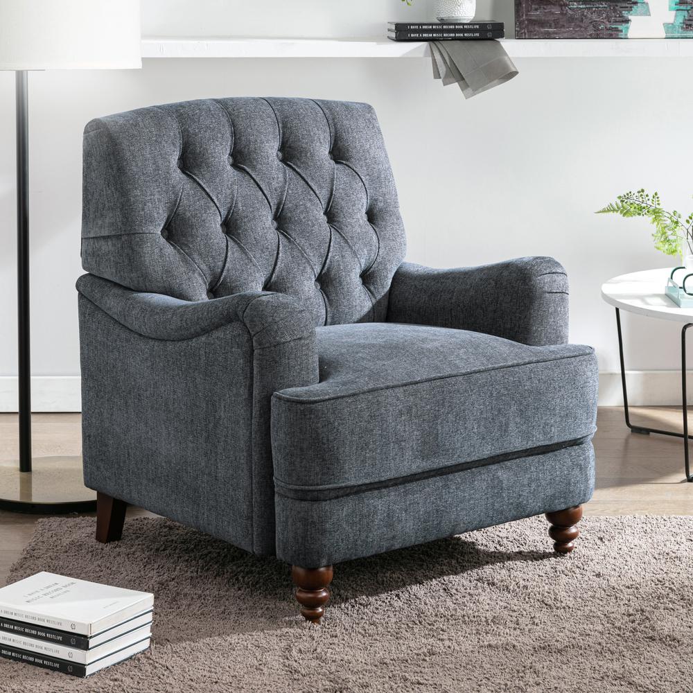 Bingham Tufted Arm Chair - Navy