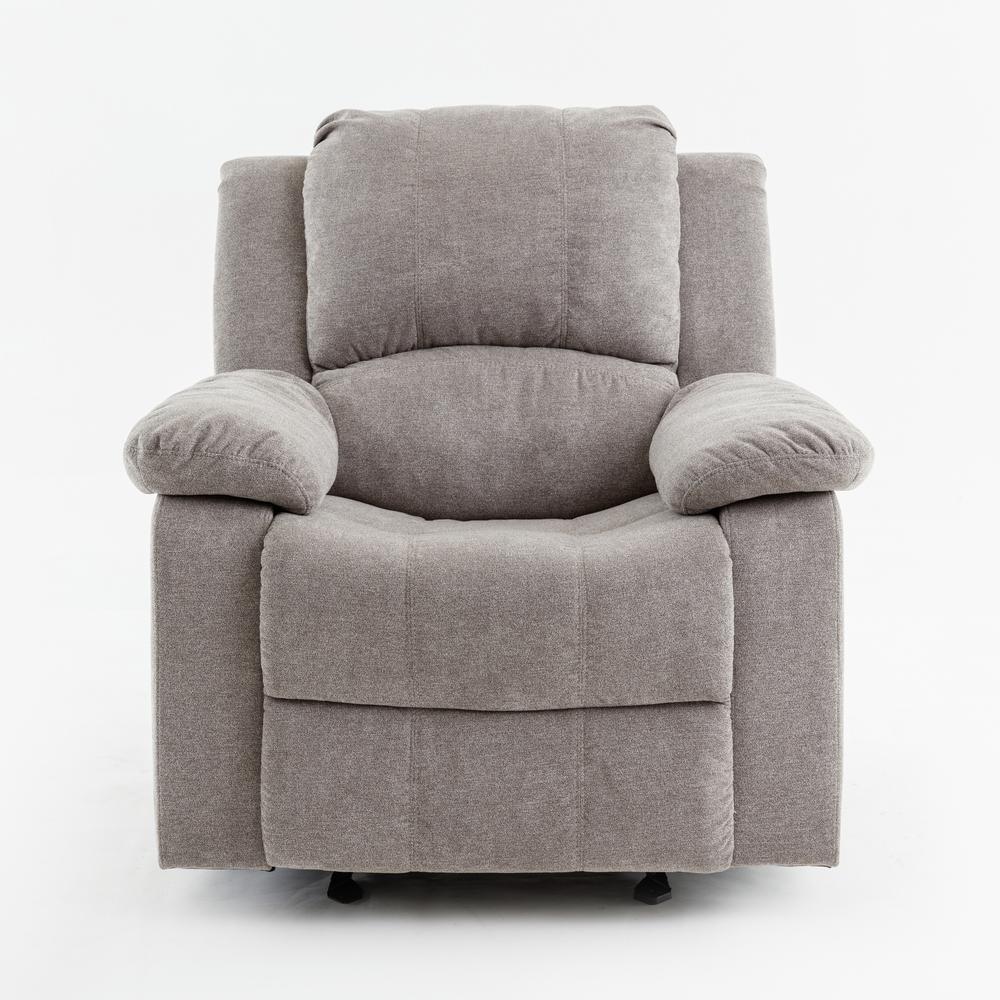 Troy Ash Grey Microfiber Glider Rocker Recliner