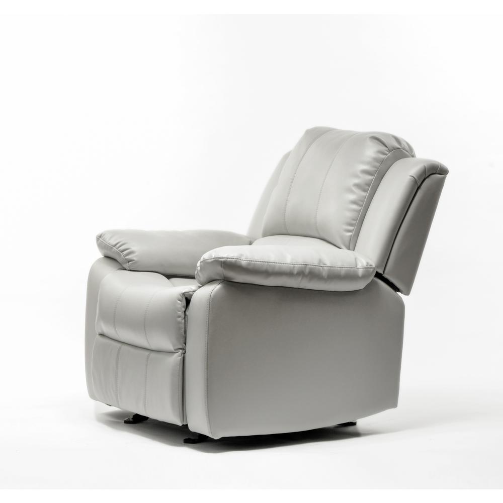 Clifton Ivory Leather Gel Glider Rocker Recliner