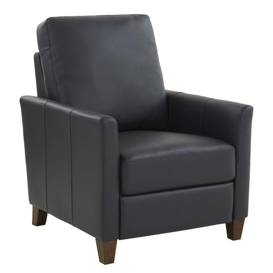 Penny Midnight Blue Faux Leather Modern Recliner