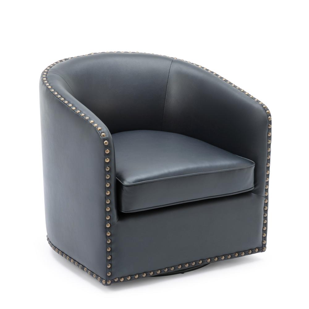 Tyler Swivel Arm Chair - Midnight Blue