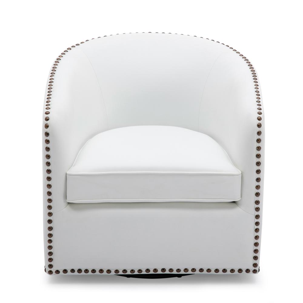 Tyler Swivel Arm Chair - Milky