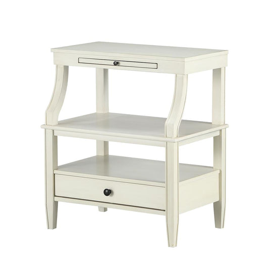 Newton Antique White Storage Nightstand