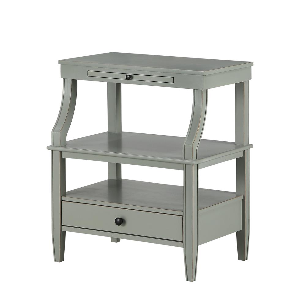 Newton Antique Grey Storage Nightstand