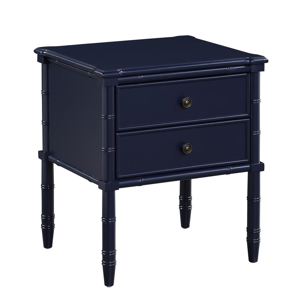 Ellison 2 Drawer Nightstand - Midnight Blue