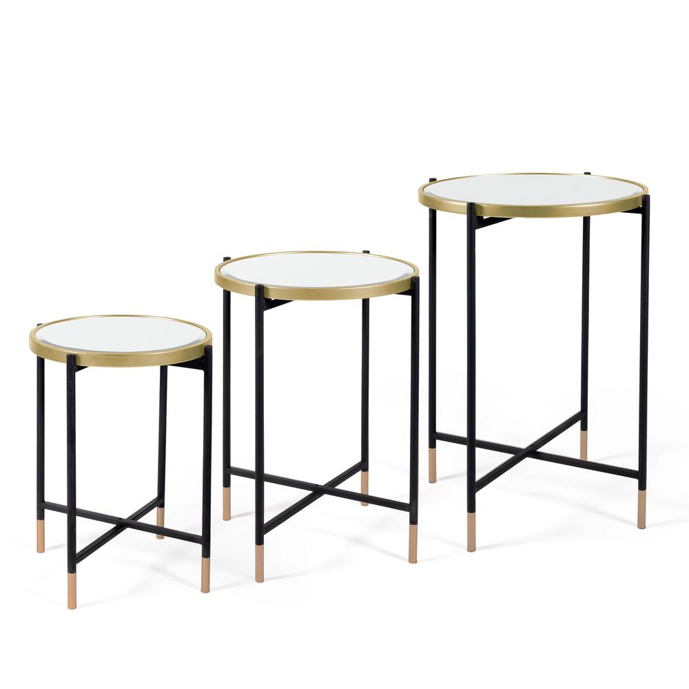 Anastasia Metal Nesting Tables, Set of 3