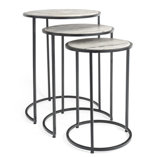 Kaitlyn Marble Nesting Tables, Set of 3