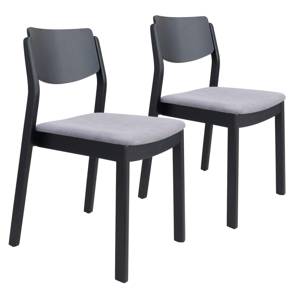 Desdamona Dining Chair (Set of 2) Gray & Black