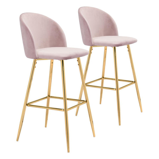 Cozy Barstool Pink & Gold