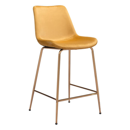 Tony Counter Stool Yellow & Gold