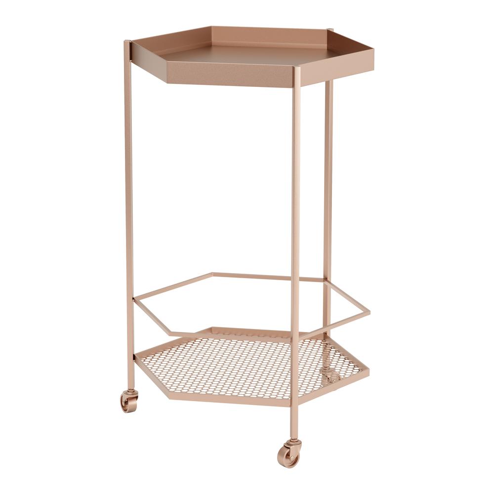 Hex Bar Cart Copper