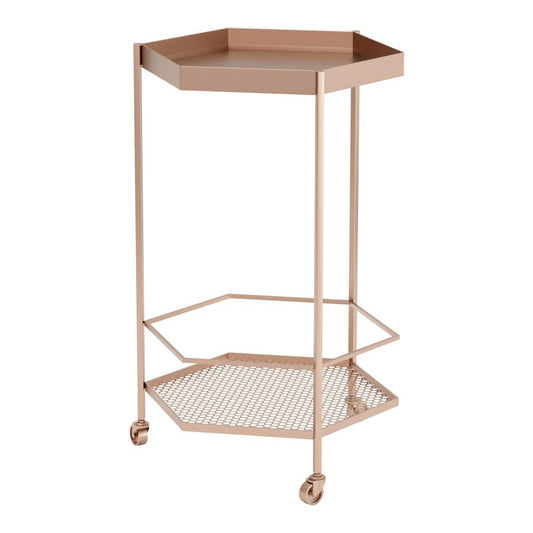 Hex Bar Cart Copper